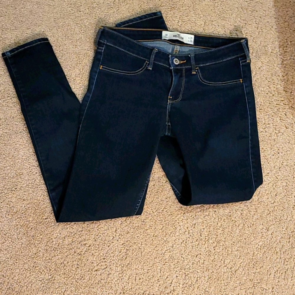 Hollister skinny low waist jeans indigo dark sz 26